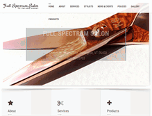 Tablet Screenshot of fullspectrumsalon.com